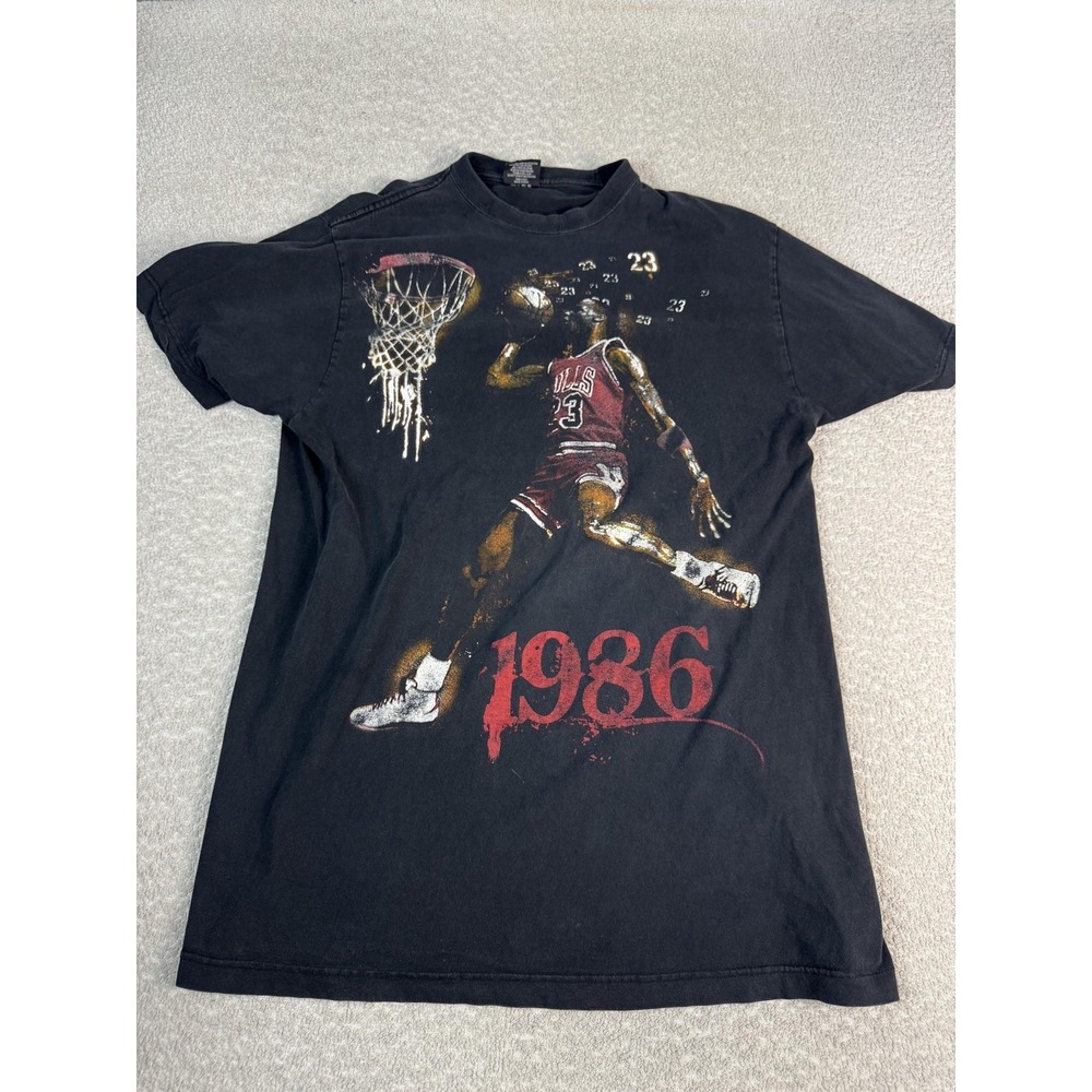 Flying Horse Shirt Mens 2XL Black 1986 Basketball Dunk 23‎ Graphic Tee